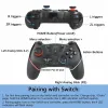 Gamepads mcgesin gamepad construindo giroscópio joystick wireless bluetooth switch controlador para console pro com sensor 6axis