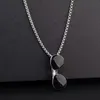 Cute Sunglass Shape Pendant Necklace Women Men Hip Hop Chain Necklaces for Gift Party Travel