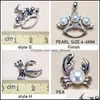 Schmuckeinstellungen 100% S925 Sterling Sier Anhänger Perlenkette 9 Styles Mode für Frauen Mädchen DIY Weihnachtsgeschenk Drop Deli Dhgarden Dhil9