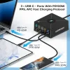 Chargers 160W 5port Зарядная станция USBC PD65W QC3.0 Быстрое зарядное устройство с отдельным беспроводным зарядным устройством для iPhone14 для iPhone14 Samsunglaptop