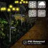 New 1-4Pcs Solar Firefly Outdoor LED Waterproof Sunlight Powered Landscape Lights Lawn Garden Decor Light