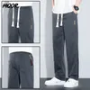 Hiqor in Herren Casual Hosen Sommer Straight Dünnhose Männliche Baggy Hosen Pantalones Hombre Jogging Mann großer Größe S-4xl 240329