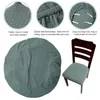 Chair Covers Easy Install With Ties Button Washable Upholstered Seat Cover Protector Office Thicken Removable Dining Room Stretch Solid