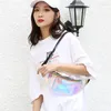 Waist Bags Holographic Bag Translucent Fanny Pack Hologram Beach Travel Waistbag Women Belt Bum Hip Pouch Money Phone Holder