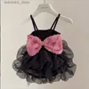 Ubrania dla psów kota i sukienka Summer róża róża kokardka sukienka bąbelkowa czarna sukienka księżniczka mała i średniej wielkości ubrania dla zwierząt l49