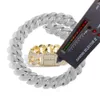 22mm de colar de arame de link cubano de 22 mm Miami Pass VVS Moissanite Diamond Tester Hip Hop Jewelry Bracelet Chain para mulheres