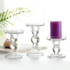 Candle Holders Glass Candlestick Crafts Crystal Christmas Making Holder Candy Bar Mumluk Bougeoir Weding Decoration