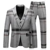 Garnitury męskie Blazers Mężczyznę 3 -częściowy zestaw garnituru Blazer Vest Cest