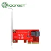 Kort IOCrest PCIe till U.2 SFF8643 Gen 3/4 Lane Card för 2,5 "NVME SSD med Minisas (SFF8643) till U.2 (SFF8639) kabel för gruvdrift