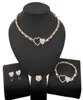 Double Love Hug and Kiss Xoxo Necklace Similar Jewelry Set Fashion Filled Gold Rose Little Girl Kid Child Jewellery Sets X01791640533