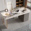 Lichte luxe stenen bureau Italiaans eenvoudige moderne minimalistische designer bureau Home Bright Stone Plate Computer Desk