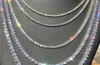 HipHop 18K Gold Iced Diamond Kette Halskette CZ Tennis für Männer und Frauen3550598