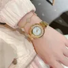 Montre-bracelets 2024 Femmes Watchs Top Gold Metal Mesh en acier inoxydable montre des dames Crystal Casual Quartz Clock Relogio Feminino