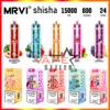 DTL Original Mrvi Shisha 15000 Puffs Vapes Одноразовые Puff 15k с заряжаемой RGB -световой батареей 600 мАч.