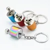 Keychains Shift Keychain Car-Styling Keyring Gear Kengeling Paar hanger Stick Knoppen metalen sleutelring