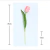 Fleurs décoratives 10pcs Tulip Artificiel Flower Real Touch Bouquet pe faux pour décoration de mariage DÉCOR DÉCORD DE JARDIN 35CM