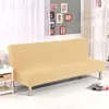 Stol täcker stort soffa kast täckning fällbar fast färg futon slipcover polyester elastisk tyg all inclusive