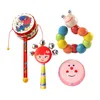 4 pièces en bois percussion Instrument de musique playset Noisemaker Toy Development pour bébé né 36 mois d'enfants de fête 240408