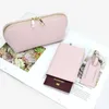 Customized Women Fashion Saffiano Leather Cosmetic Bag Ladies Travel Pouch Beauty Case Sets with Passport Holder Luggage Tag 240329