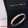 Bracelet de créateur haut de gamme pour Vancleff CNC Version High Version Bracelet Kaléidoscope avec série de trèfle incolore Lucky Ring 18K Rose Gold Jewelry Original 1: 1 avec logo réel