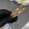 High -end designer Bangles voor Vancleff High Version v Golden Caleidoscoop Bracelet voor vrouwen Wide en Smalle Edition PLATED met 18K Rose Gold Clover Lucky Diamond of
