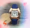 Iced Out Hip Hop Simple 3 Pins Dial Watch Square Roman Tank liten storlek Klocka Kvinnor Quartz Movement Lovers Rose Gold Silver Color Cute Chain Armband Watches Gifts