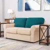 Stoelbedekkingen Stretch T -kussenhoes of bank Backlest Slipcover Wasbare afneembare afneembaar voor lofair Loveseat Living Decoratie