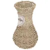 Vaser Dry Vase Rattan Pots Tabletop Centerpieces Natural Flower Planter Rustic Container Woven Creative Arrangement