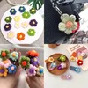 10pcs 14Syles Couleur Couleur en tricot fleur bricolage Craft couvure sur patchs Vêtements bijoux Clipt Clip CHAPE