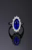 Blue Sapphire Engagement 925 Sterling Silver Ring Wedding jewelry desinger rings89107761699193