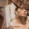 Catene vkme catena di moda coreana collana a sospensione perla barocca per donne 2024 accessori per gioielli