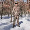 Pants Autumn Winter Thicken Warm Fleece Bionic Camouflage Hunting Suit Jacket and Pants Tactical Hiking Fishing Clothes Ghillie Suits