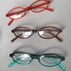 Lunettes de soleil Y2K vintage harajuku rétro lunettes ovales cadre femmes pas de maquillage mode homme anti-bleu contrastant mignon décoratif