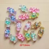 Dekorativa figurer 10st/Lot Kawaii Flatback harts Blingbling Candy Heart Star Rainbow Mix Colors Cabochons Accessories