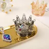 Titulares de vela 2pcs Crown title title ornament Storage Berg Crystal Nice Romantic Candlestick