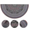 Tapis semi-circulaire tapis semi-circulaire antidérapant un cercle de style bohème boho porte mandala pailtre paillass