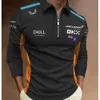 Nowy gorący F1 Formuła 1 Racing McLaren 81 TLQ Długie rękaw męską koszulę polo Polo Long-Sleeeved Outdoor Sports Oddychany zamek błyskawiczny Top 147