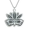 Подвесные ожерелья Chengxun Maks Mask Ожерелье для женщин и мужчин из нержавеющей стали ювелирные изделия панк -карнавальная вечеринка