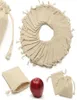 50st små linneväskor påse jute säck presentväskor dragkastväska smycken julklapppåse för hemfest förvaring 10cmx8cm4575425