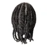 European Virgin Human Hair Replacement 1bGrey Afro Cornrow Full Lace Toupee 8x10 Male Lace Unit for Old Black Men