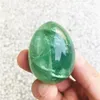 Figurine decorative 5 cm Massaggio al quarzo formale formale in quarzo forma terapia di reiki uovo di fluorite verde come dono