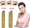 100 PCs 12 Pin 14 Pin Permanent Make -up Eyebrow Tatoo Blade Microblading -Nadeln für 3D Stickerei Handbuch Tattoo Pen8971315