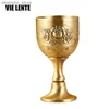 Weingläser 1PC 25/100 ml Vintae Weinbecher Hih-Qualität Metal Wine Cup Retro Weinbecher einzigartiger Mini-Cup Champan-Tasse Rotwein Kälte IFTS L49