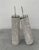 20oz Bling Diamond Thermos Bottle Coffee Cup med halm rostfritt stål vatten tumlar mugg tjej kvinnor gåva36567081623650