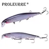 10 PCSproleurre 1PCS Minnow Lure Laser Hard kunstmatige aas 3d Eyes 11cm 14g vissen Wobblers duiken 0 2m-1M Crankbait minnows C192691