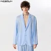 Abiti da uomo in abiti ben adattati incerato 2024 uomini in maglia svuotati abiti da design cappotti casual streetwear solido blazer a maniche lunghe s-5xl