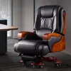 Ergonomisk svängbar kontorsstol vardagsrum Bekvämt läderstudie Kontorsstol Recliner Chaise de Bureau Moderna möbler