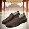 Casual Shoes Cloth Man Platforma Non-Slip Spring Autumn Oddychająca miękkie mokasyna lekkie