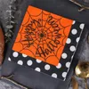 Spider web papier serviettes Halloween Deckins Deckins Absorbants Cuest Table Varelle Napkins For Wedding Party Kitchen