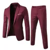 Calças Slim Party 2 peças Mens Vest R Business Wedding Suit de casacos Fit 240412